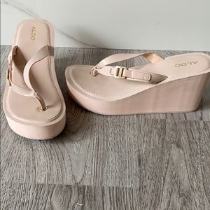 Aldo Pink Platform Sandals